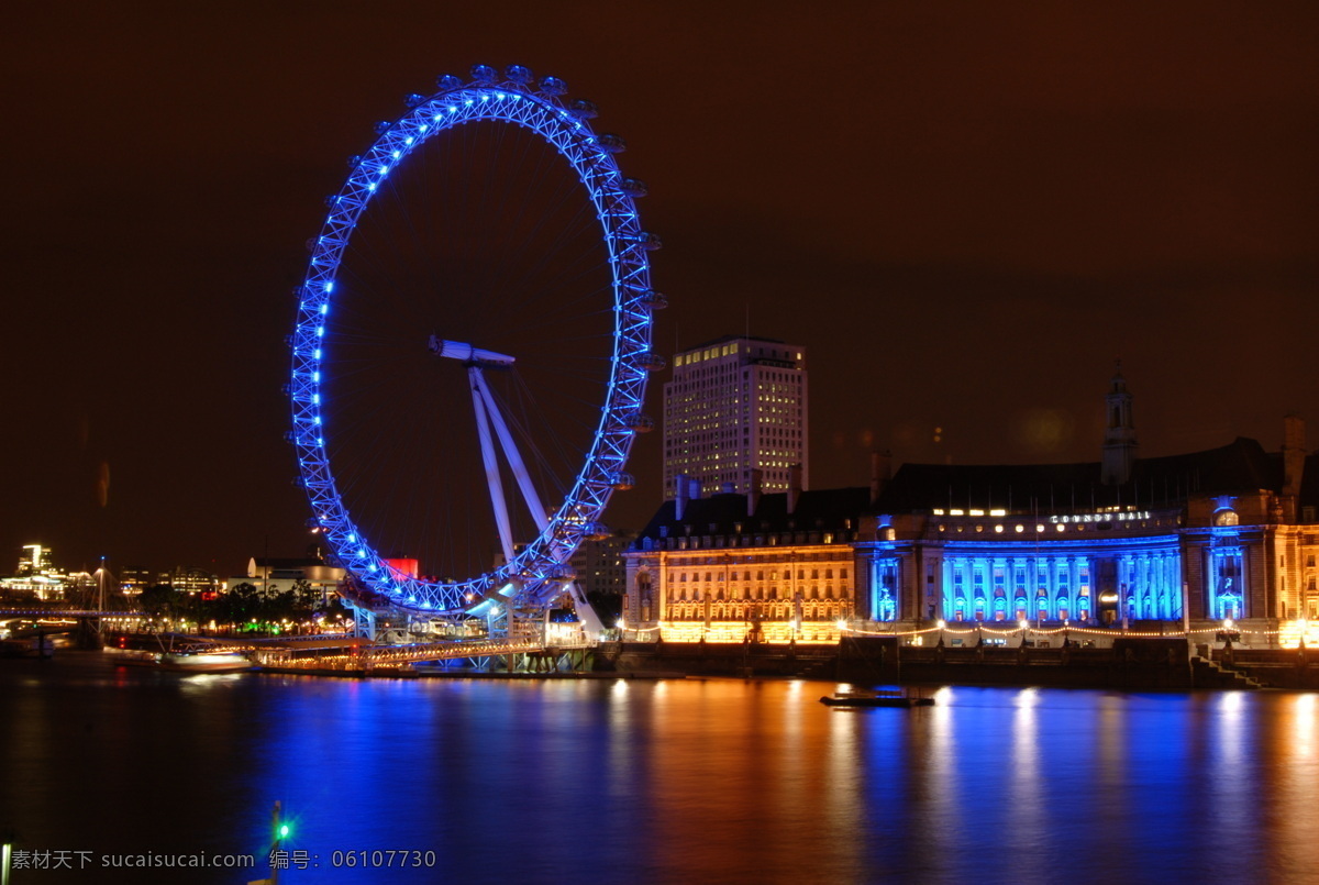 伦敦眼夜景 英国 伦敦 摩天轮 外国 旅游 欧洲城市 旅游摄影 人文景观