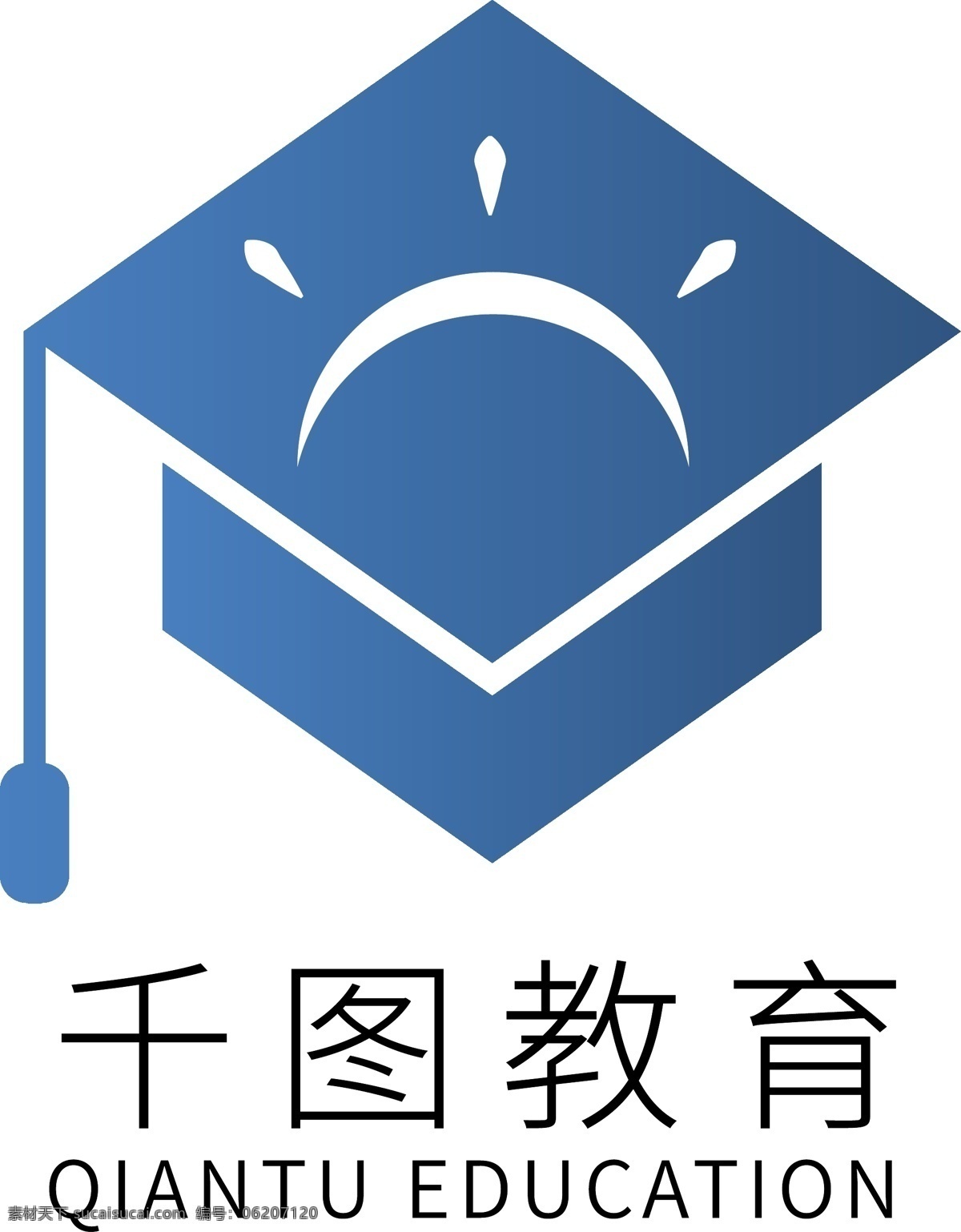 学士帽成教教育培训机构logo标志设计素材图片下载-素材编号06207120-素材天下图库