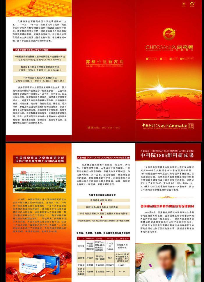 久 康 奇 善 产品 三 折页 地球 红色 科技 三折页 生物 曙光 医学 矢量 psd源文件