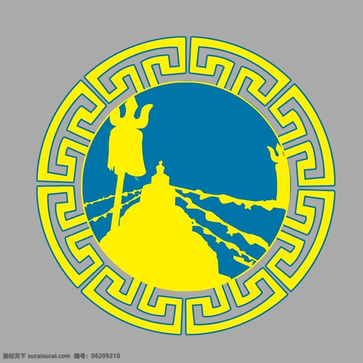 蒙族标志 敖包标志 蒙族花纹 蒙族特色 标志 分层 背景素材