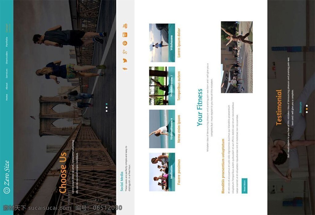 健康网站模板 健康 瑜伽运动 响应式 网站模板 网页素材 htmlcss 白色