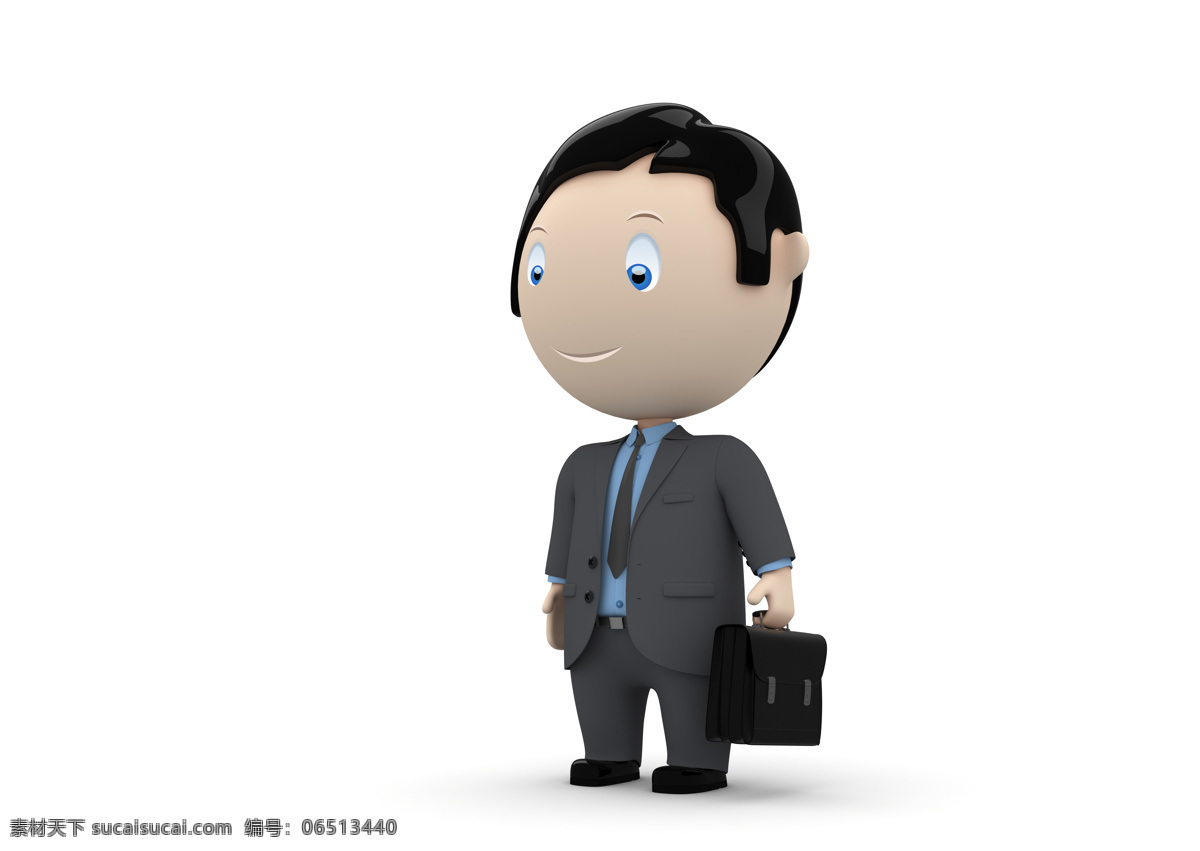 提 公文包 3d 商务 男士 3d人物 3d小人 生活人物 商务男士 其他人物 人物图片