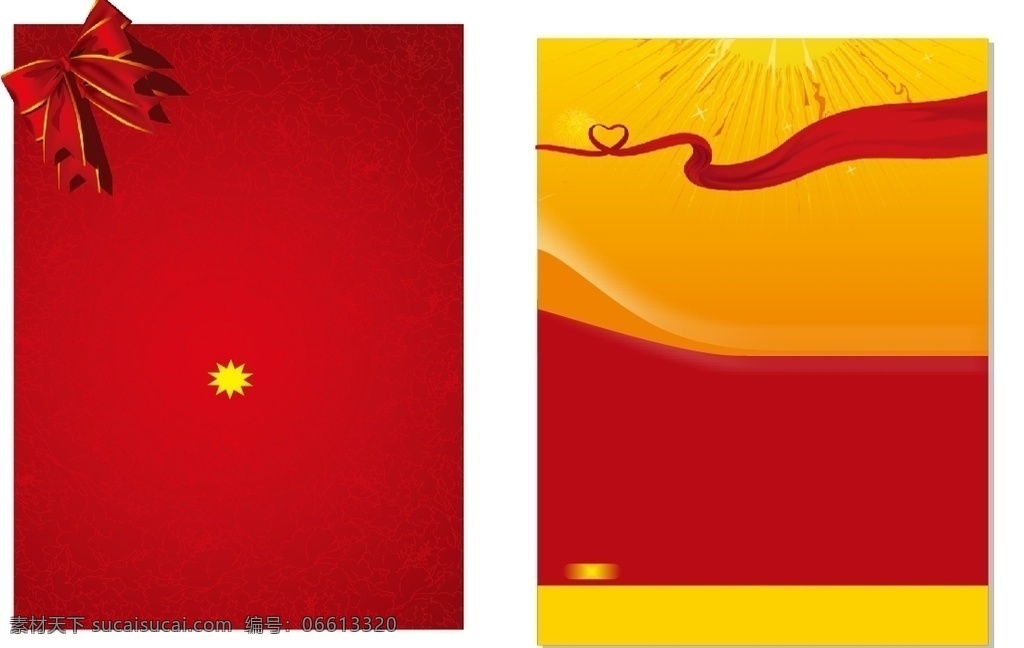 红色背景图 红色 背景 飘带 请帖 黄色 画册 画册设计