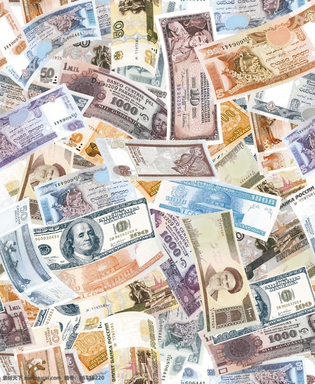 各国钱币图片 美元 欧元 日元 印度元 钱 匹布 各国钱币组合 分层