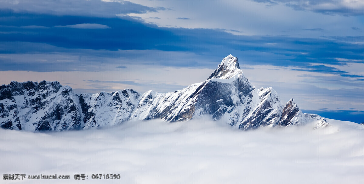 雪山顶部景色