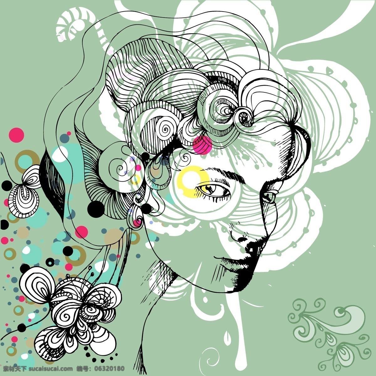 潮流 女性 插画 潮流女性插画 矢量图 其他矢量图