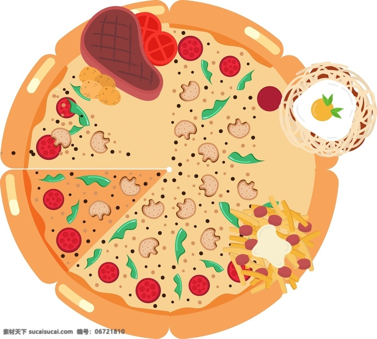 食物 图案 装饰 元素 商用 pizza 图标 png元素 透明素材 免抠元素
