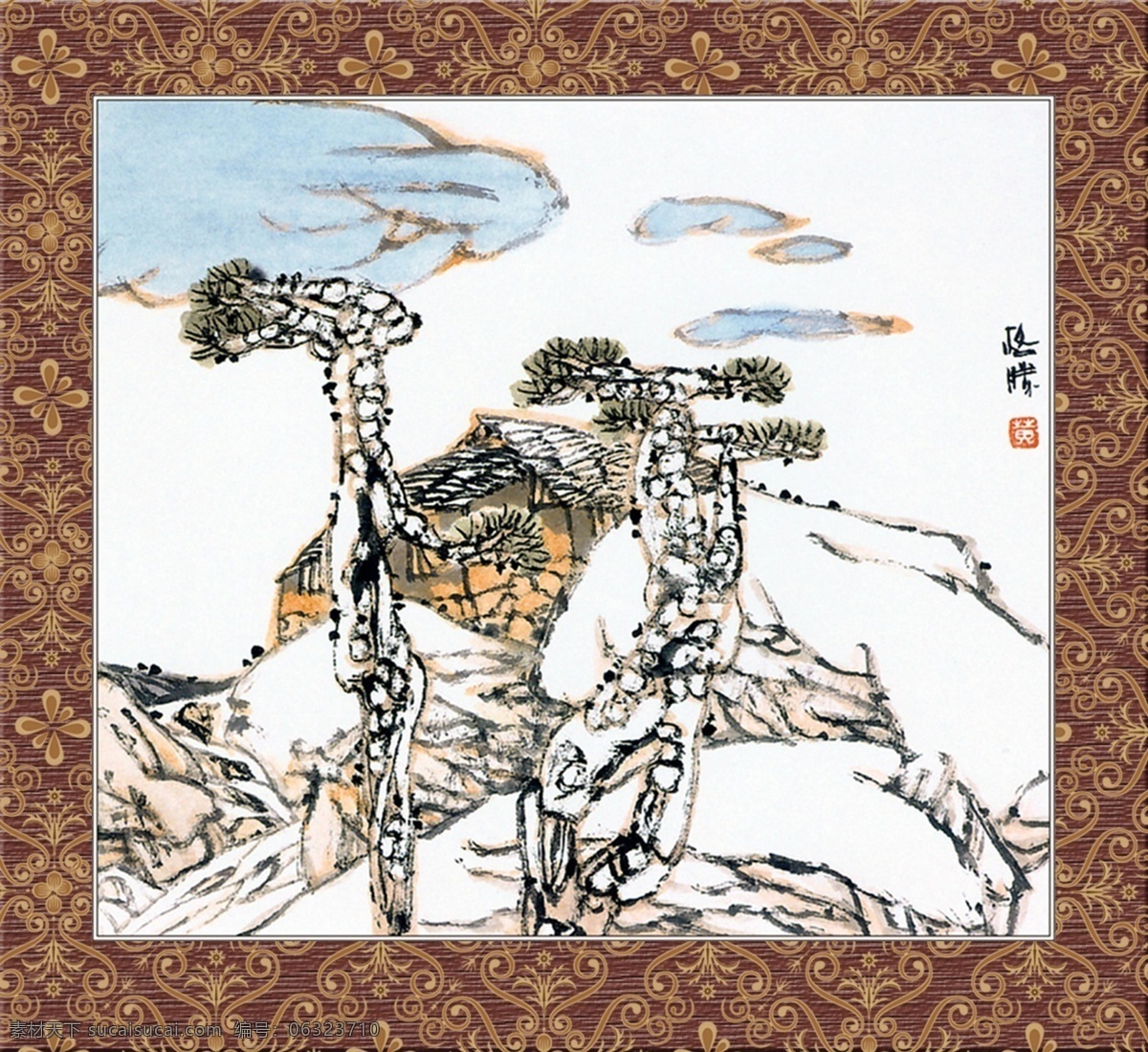 水墨 山水 山水画 山水水墨 水墨画 水墨素材 装饰素材 室内装饰用图