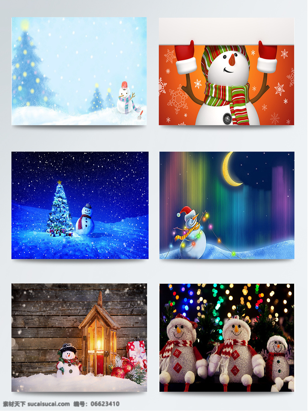 组 冬季 背景 雪人 图集 白色 插画 创意 圣诞节 水墨 元旦节
