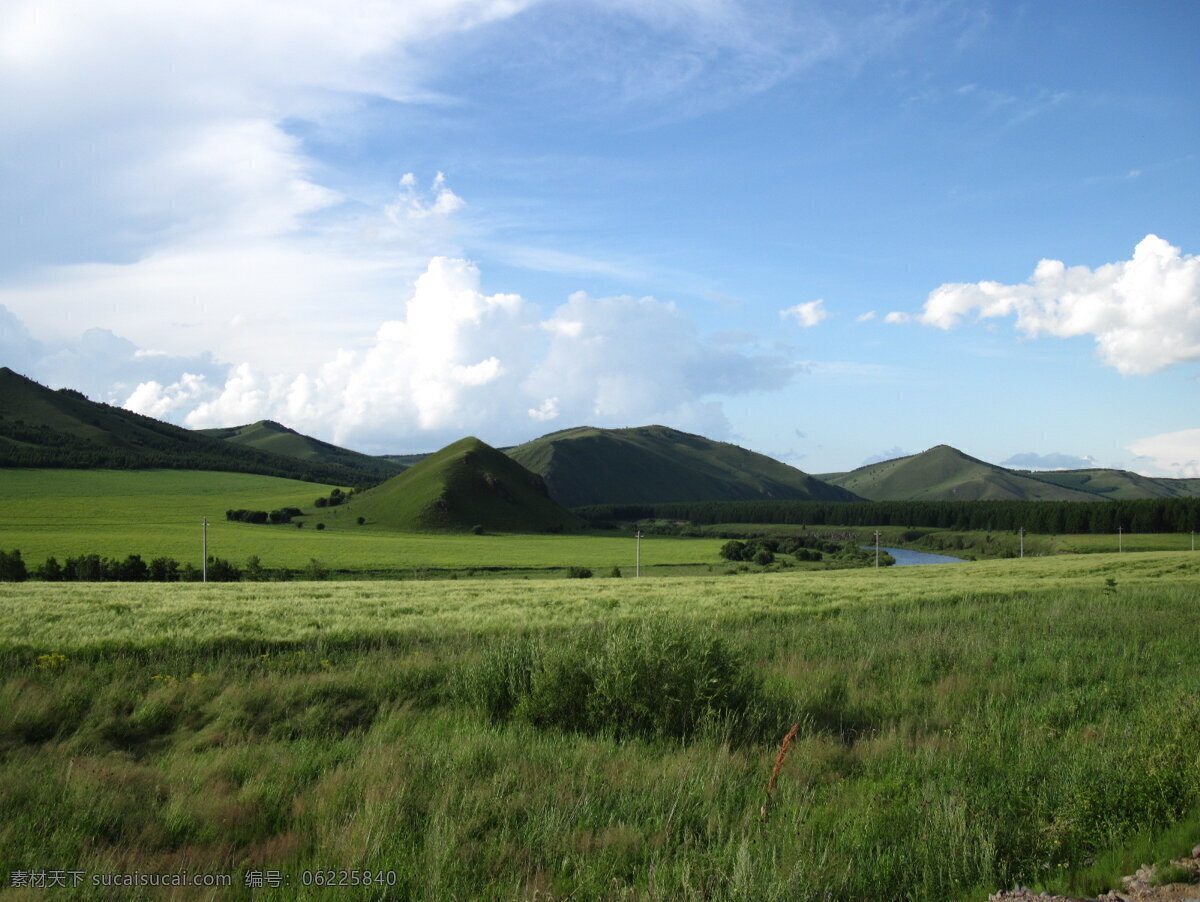 蓝天 白云 绿草 草地 风景图 绿色风景图 背景图 夏天 春天 自然风景 旅游摄影