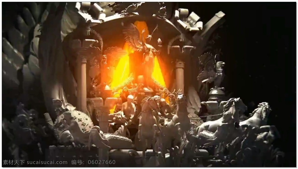 山洞 火焰 视频 高清视频素材 视频素材 动态视频素材 黄色