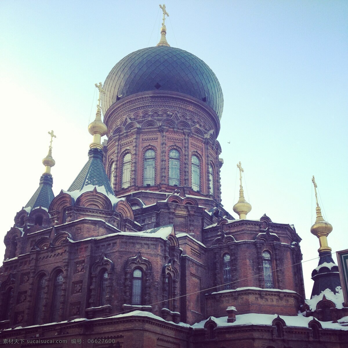 哈尔滨 圣索 菲亚 教堂 雪挂 东北 吉林 冰天雪地 寒地 下雪 雪地 冬天 圣索菲亚教堂 国内旅游 旅游摄影 白色