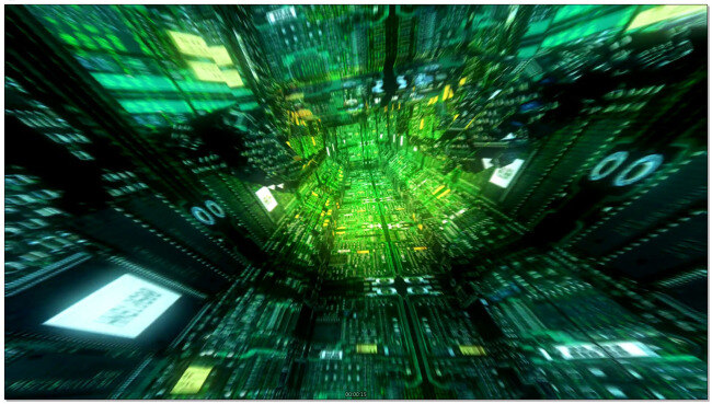 led 迷幻 隧道 科技 粒子 三维空间 背景 视频 绿色 特效 通道 迷宫 三维视频 高清视频素材