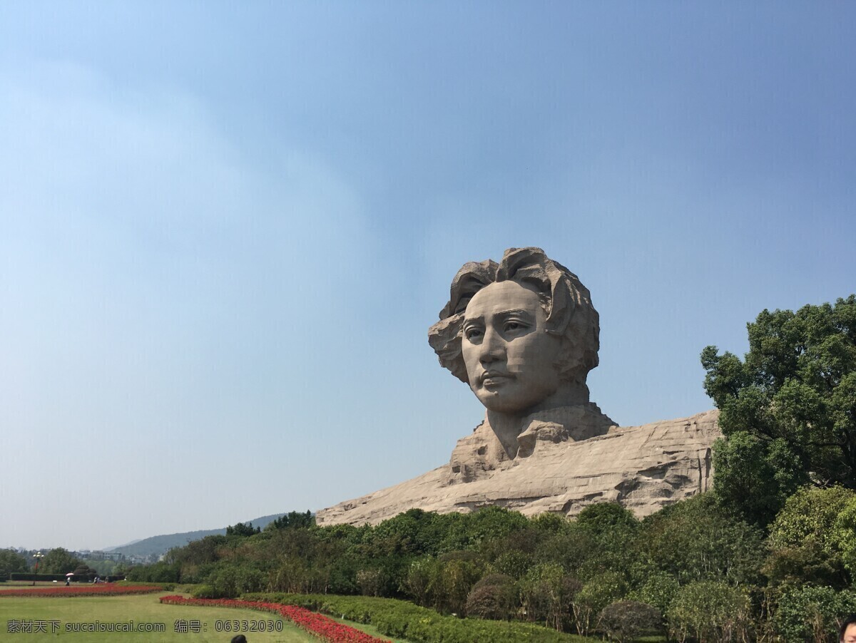 湖南 长沙 橘子洲 毛 主席 头像 雕塑 石雕 建筑 旅游 风景 初入江湖 旅游摄影 国内旅游