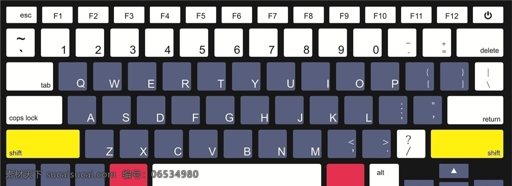 键盘图 键盘按键 键盘 台式电脑键盘 花式键盘 产品包装 现代科技