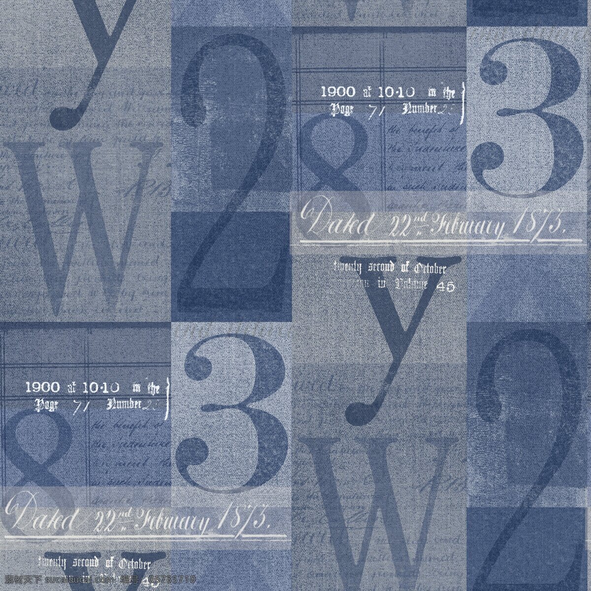 现代 简约 灰 蓝色 报纸 质感 壁纸 图案 壁纸肌理 壁纸图案 灰蓝色纹理 数字 英文字母