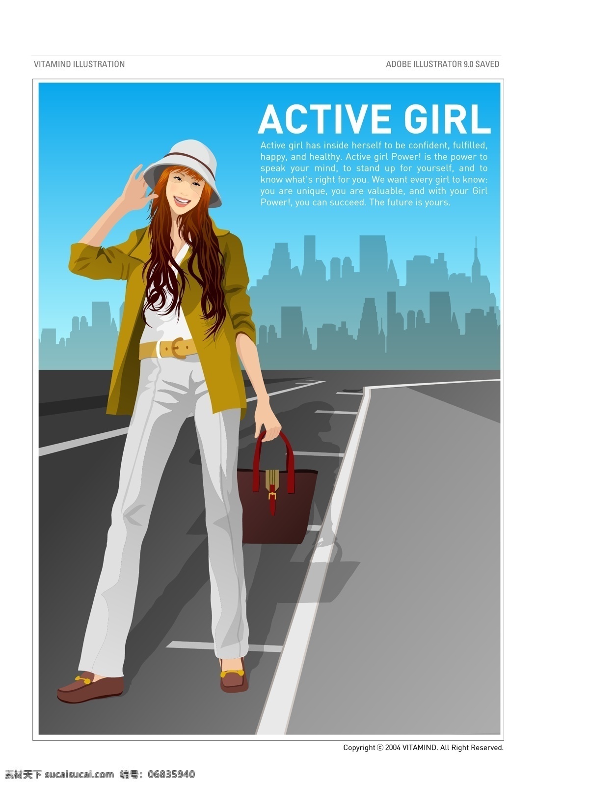 美女免费下载 包包 街道 美女 时尚背景 矢量图 矢量人物