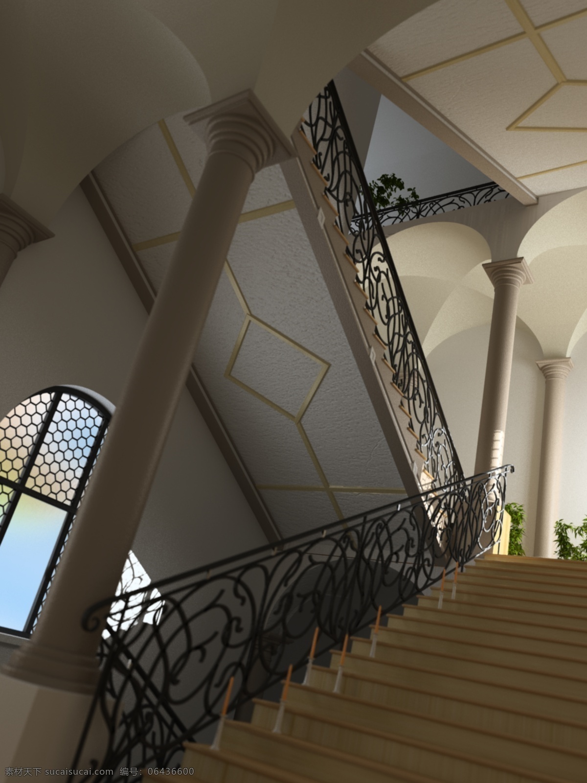 转角 楼梯 整体 模型 带 贴图 高质量 家居室内 转角楼梯 3d模型素材 家具模型