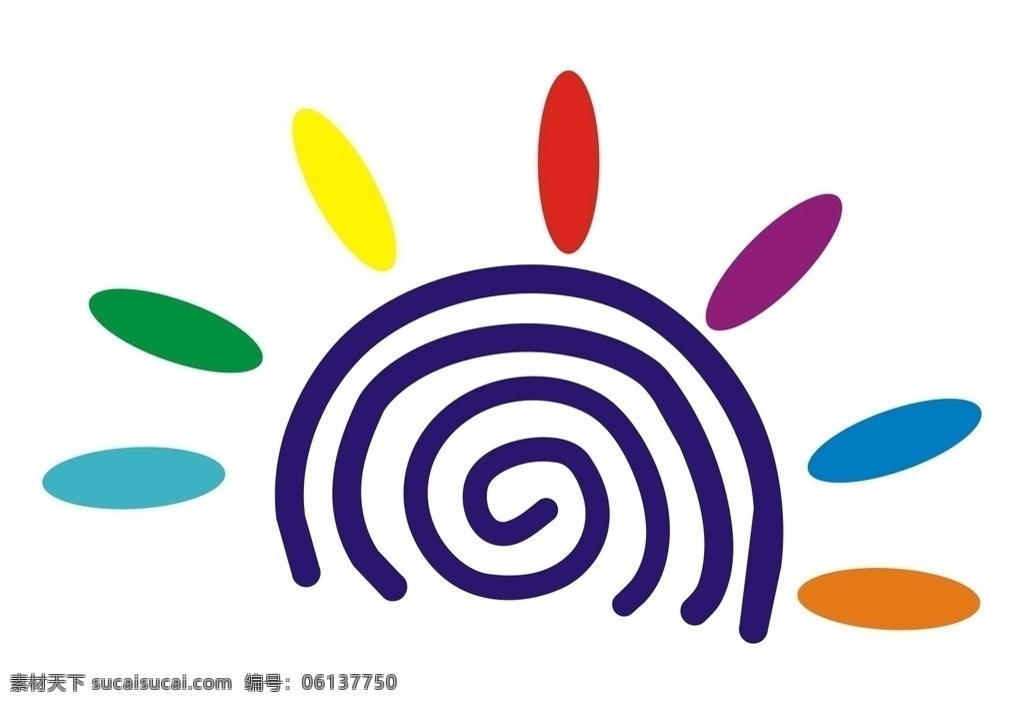 小学标志 太阳 发光 热能 棒棒糖 购物 logo设计