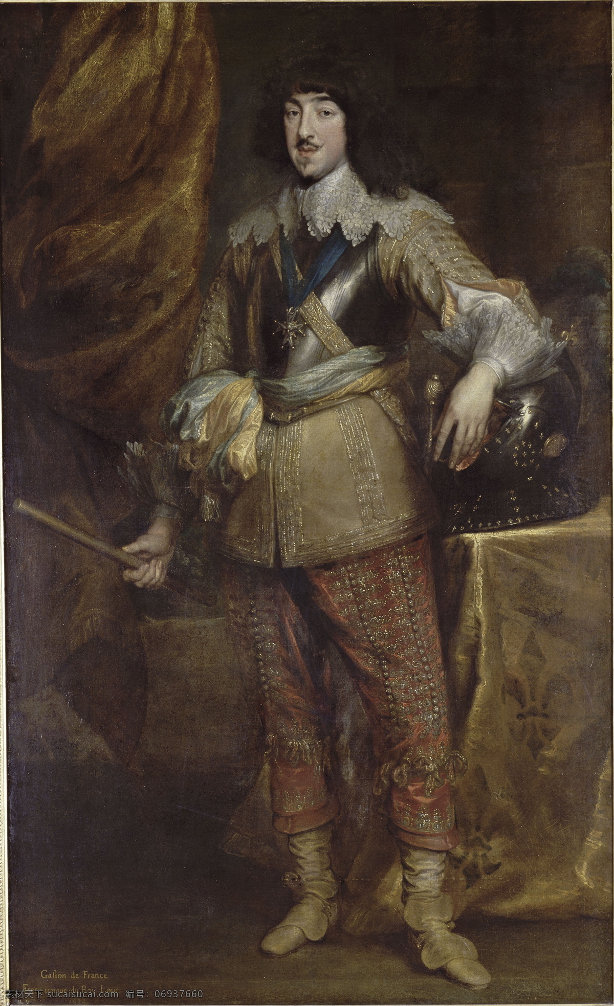 绘画书法 文化艺术 油画 新奥尔良 公爵 菲利普 法国王子 亨利四世次子 路易十三御弟 玛丽 德梅 递 奇 太后 爱 偷觑王位 在1634年 巴洛克 时代 家居装饰素材