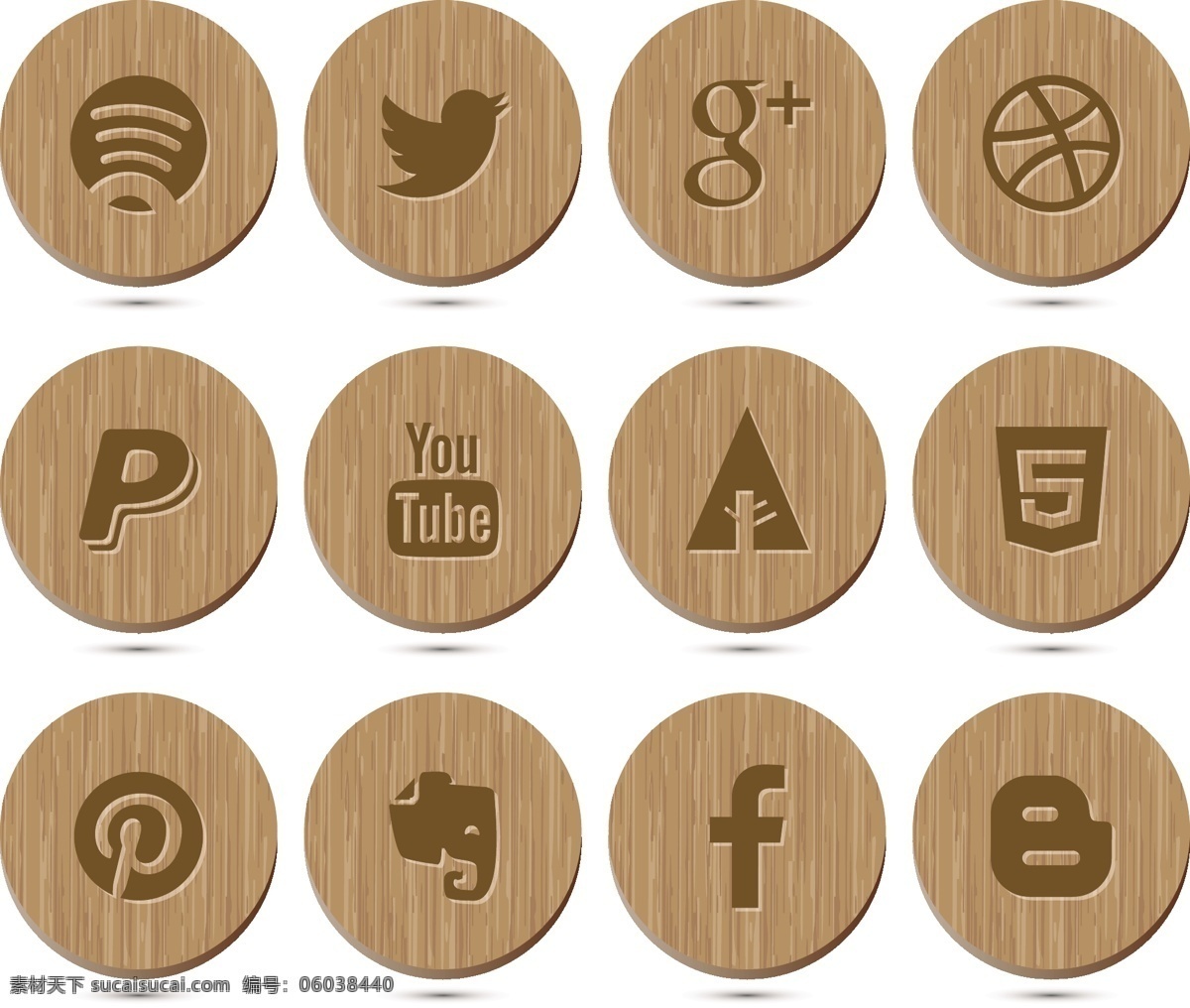 木制 风格 社交 媒体 图标 收藏 社交媒体图标 木制风格 木制风格图标 木制图标 矢量图标