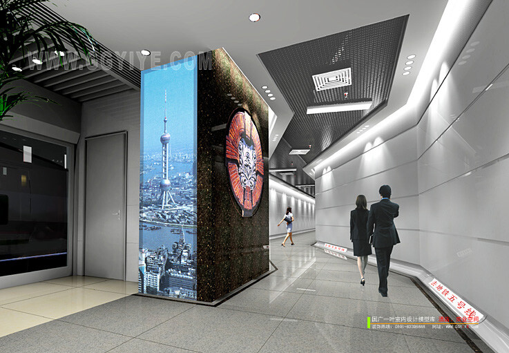 公司 走廊 模型 3d模型 室内设计 公司走廊 走廊模型 电梯口 3d模型素材 室内装饰模型