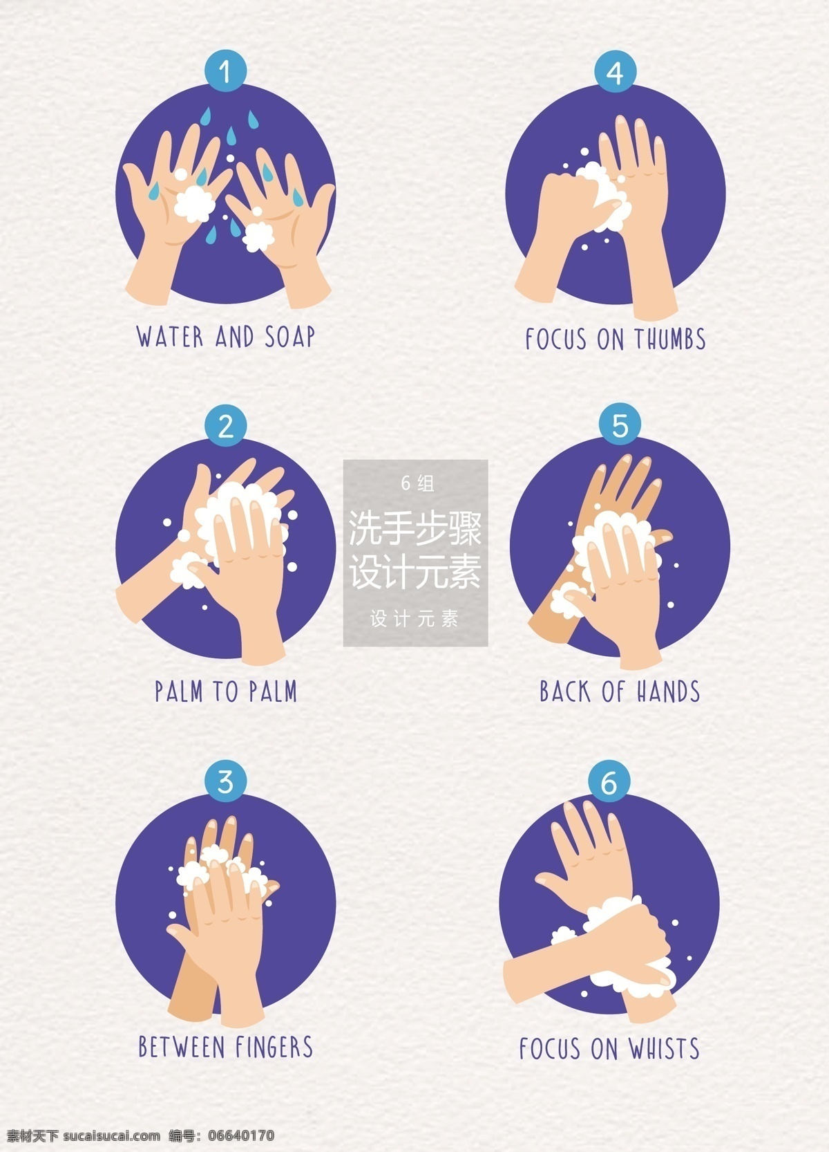 洗手 步骤 元素 洗手步骤 清洁 设计元素 清洗 手