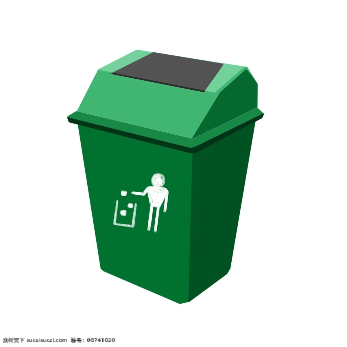 绿色 厨房 垃圾桶 插画 绿色的垃圾桶 漂亮的垃圾桶 手绘垃圾桶 厨房垃圾桶 垃圾桶装饰 垃圾桶插画