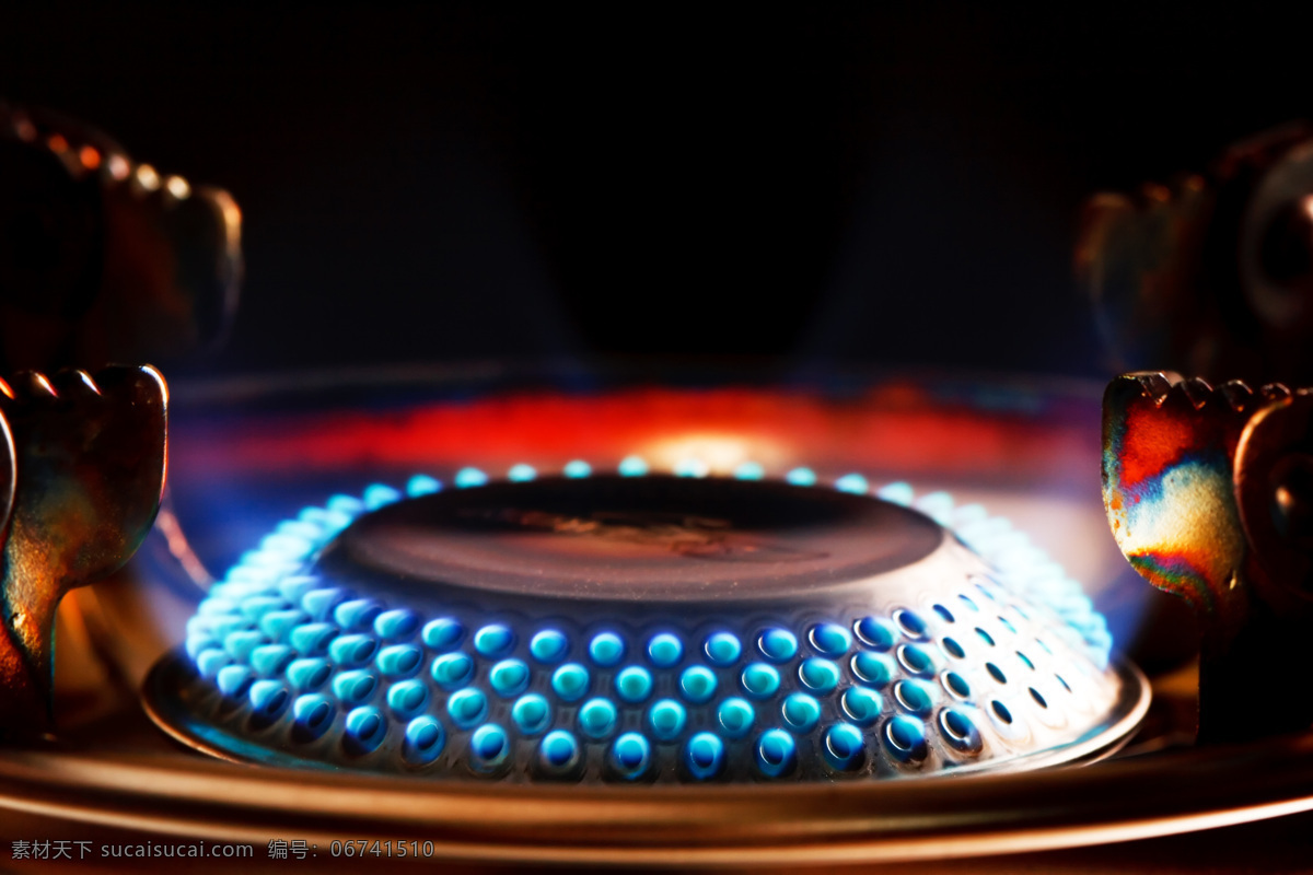 厨房 燃气灶 高清 天然气 灶具 火焰 天然气灶具 煤气灶 火苗 蓝色火焰 黑色