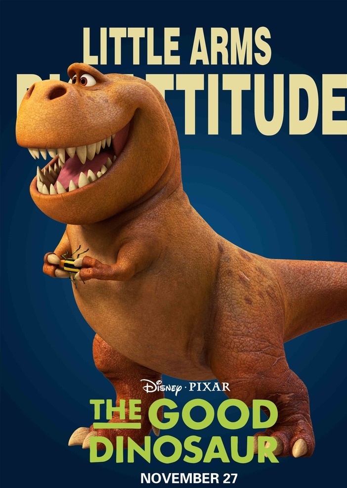 恐龙当家 恐龙与男孩 霸王龙 善良的恐龙 恐龙世界 好恐龙 皮克斯 动画海报 电影海报 pixar