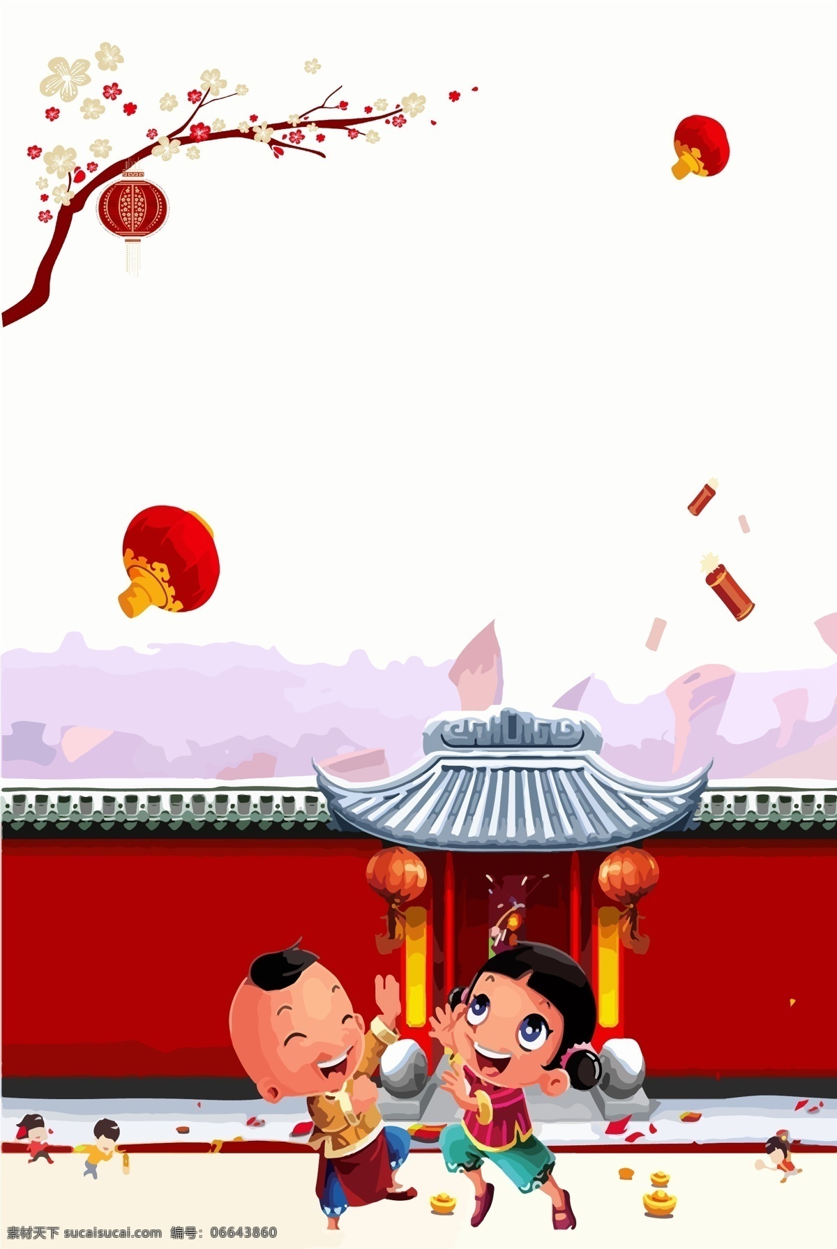 2019 猪年 灯笼 新年 宣传 背景 红色 迎新年 新年快乐 新年海报 海报背景 小娃娃背景 猪年海报 猪年吉祥 喜迎新年 谨贺新年