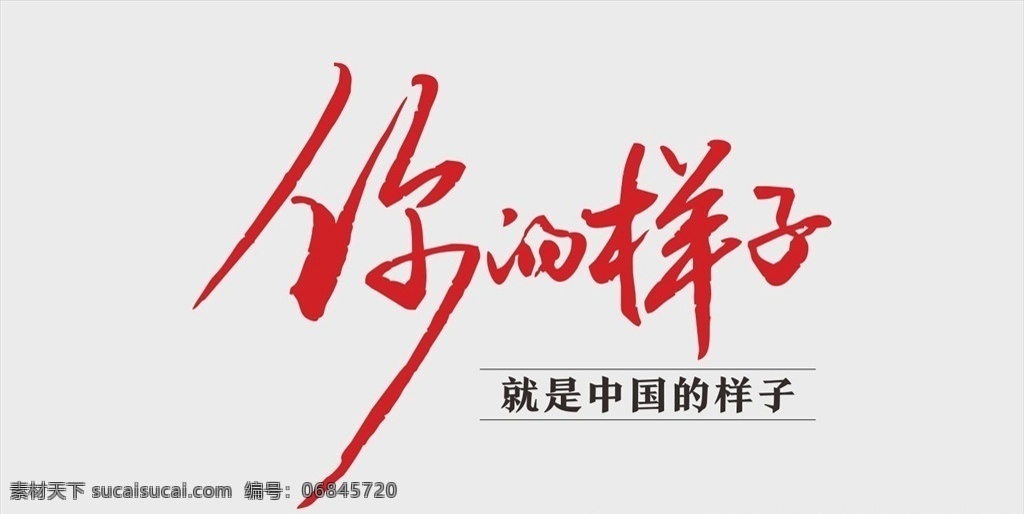 文案设计 文字排版 你的样子 中国的样子 励志