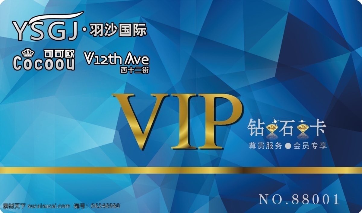 高档vip卡 高档vip 个性vip 蓝色vip 服装vip 创意vip 名片卡片