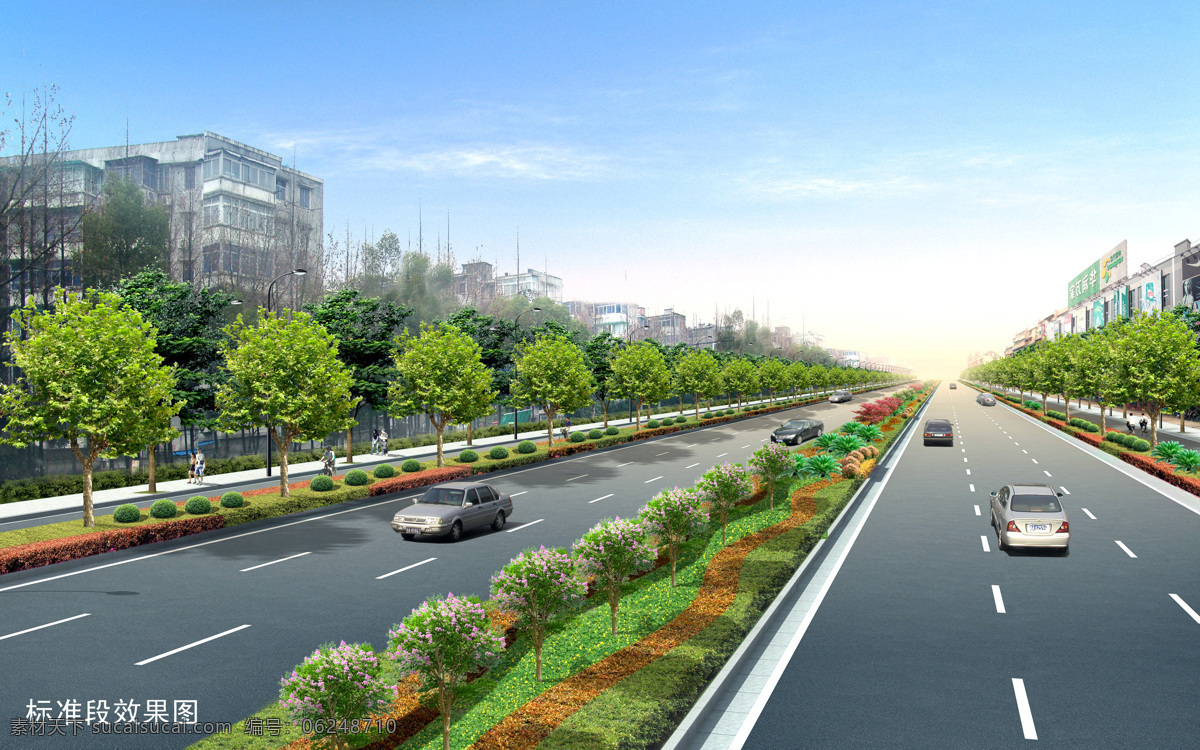 石桥 路 绿化带 效果图 道路绿化景观 道路景观 杭州道路绿化 道路 绿化 景观 杭州 景观设计 环境设计