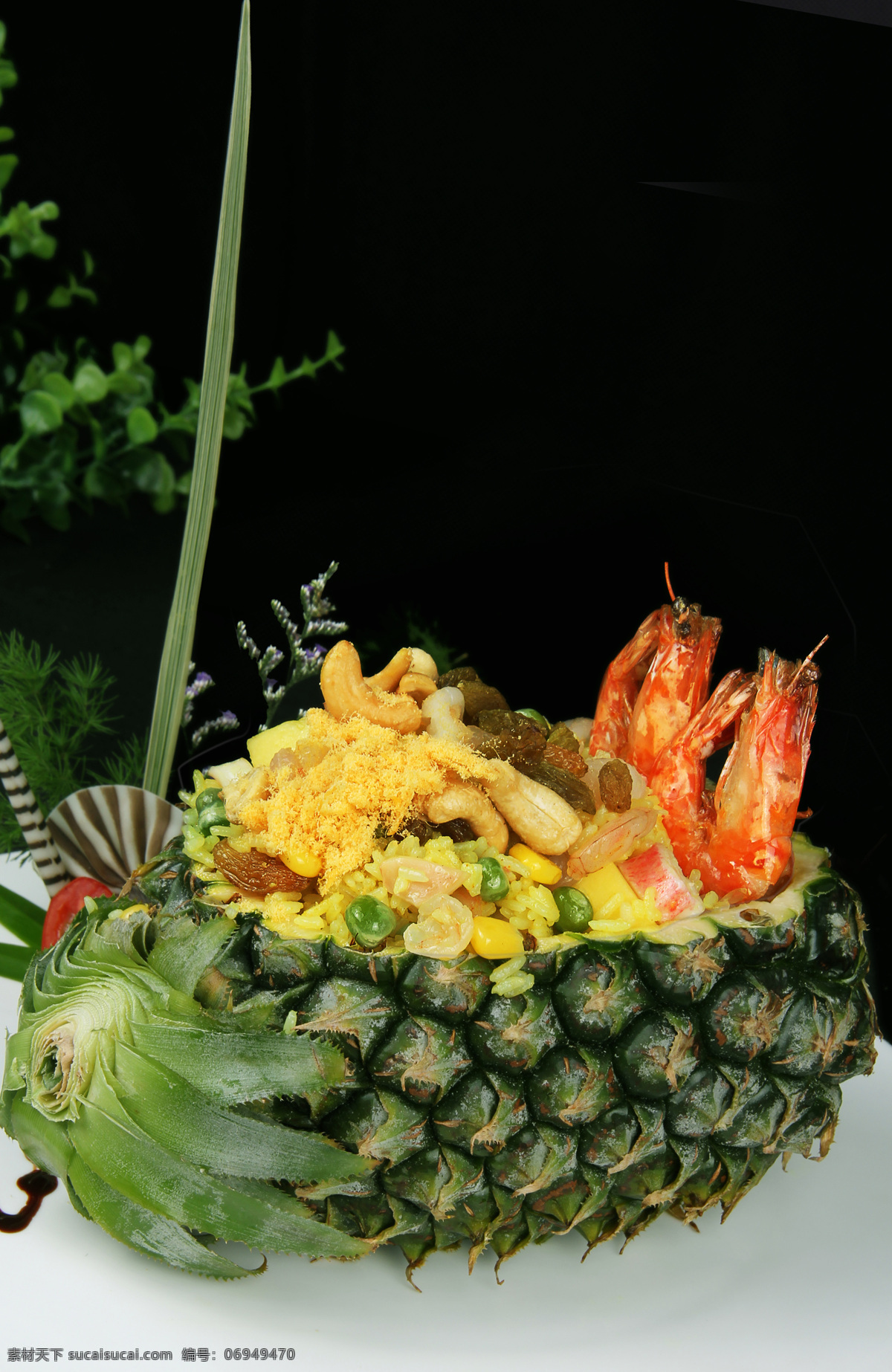 菠萝海鲜炒饭 菠萝炒饭 海鲜炒饭 泰国菜 水果炒饭 西餐美食 餐饮美食