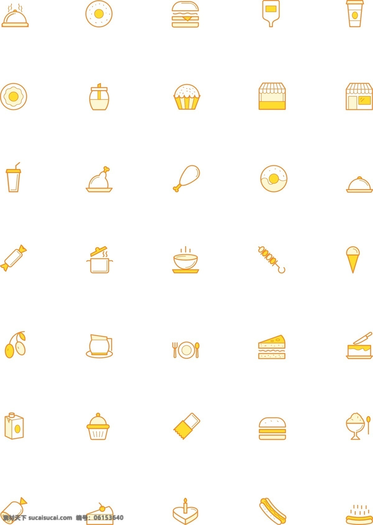 食 物类 线 小 清新 图标 图标设计 icon设计 食物 食物图标 线面图标