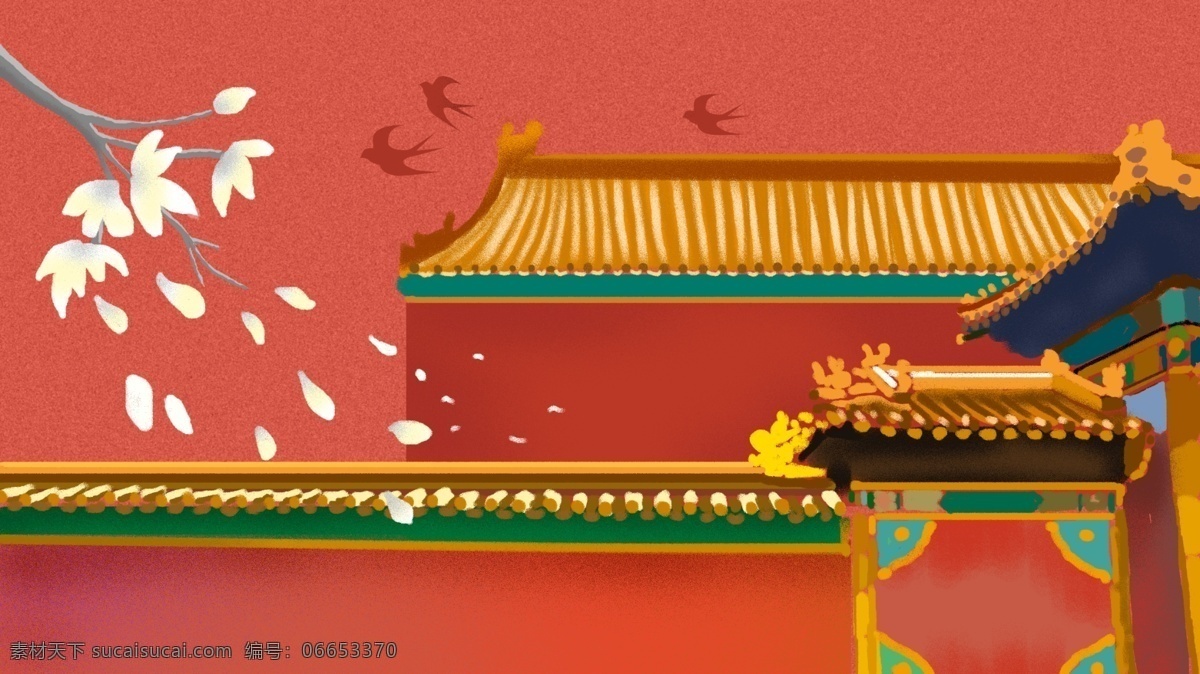 古风 建筑 紫禁城 中 国风 插画 古风建筑 中国风 中国