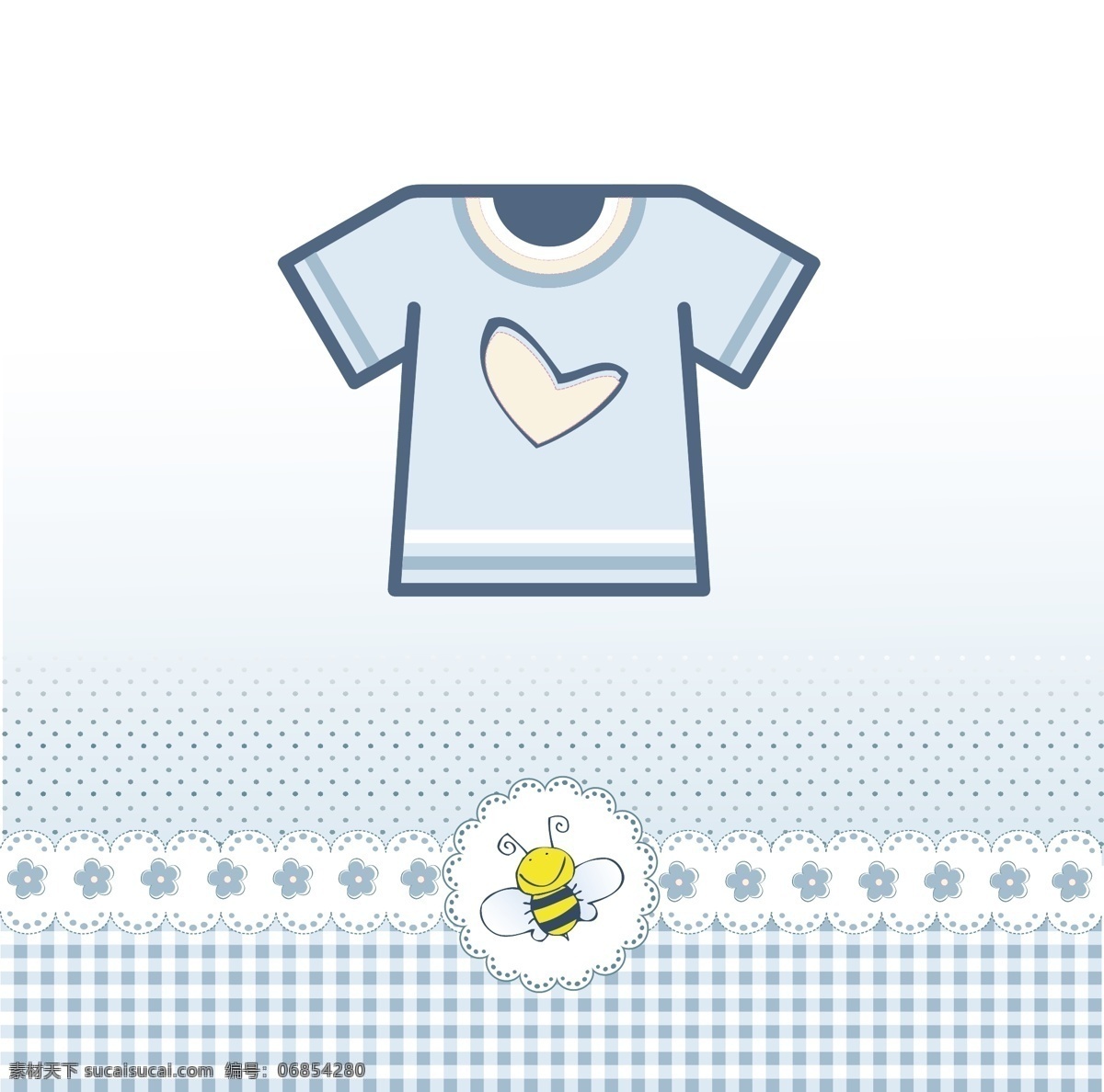 婴儿 沐浴 卡 蓝色 t 恤 花 宝贝的心 聚会 邀请 鲜花 卡片 婴儿淋浴 花边 蓝色的衬衫 可爱的蜜蜂 庆典 新 t恤衫 t恤 请柬 淋浴 可爱 白色