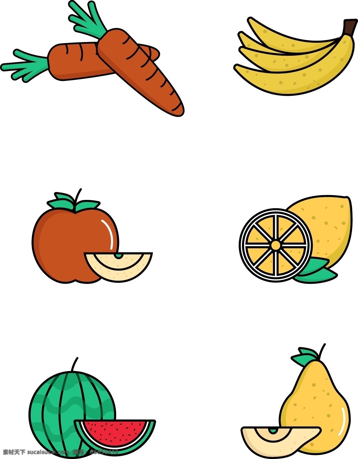 各种 食物 原创 水果 蔬菜 类 苹果 香蕉 胡萝卜 西瓜 各种食物