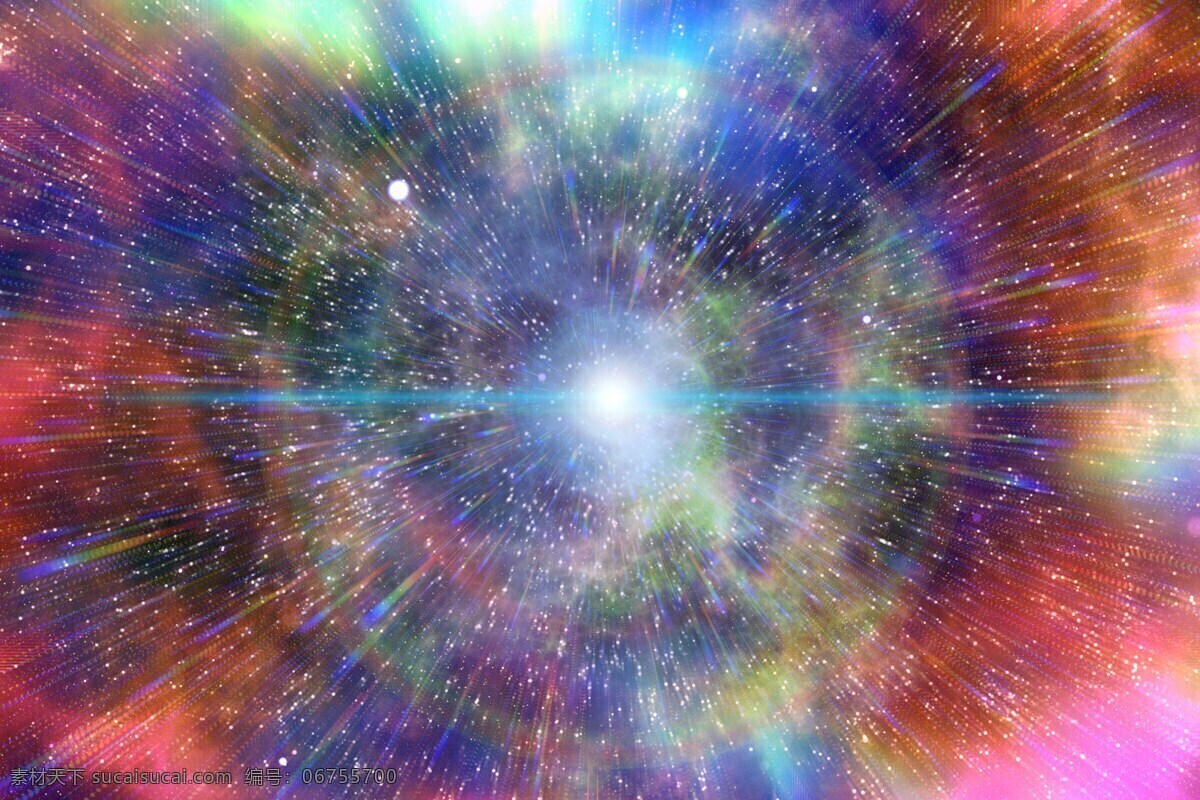 宇宙星空 星空 宇宙 星系 星星 光 太阳 彩绘 彩色 展板背景