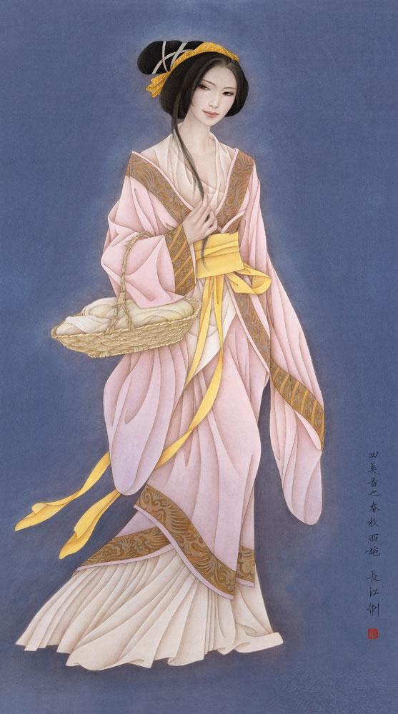 冯 长江 当代艺术 工笔 画家 仕女 艺术家 冯长江 异域仕女画 文化艺术