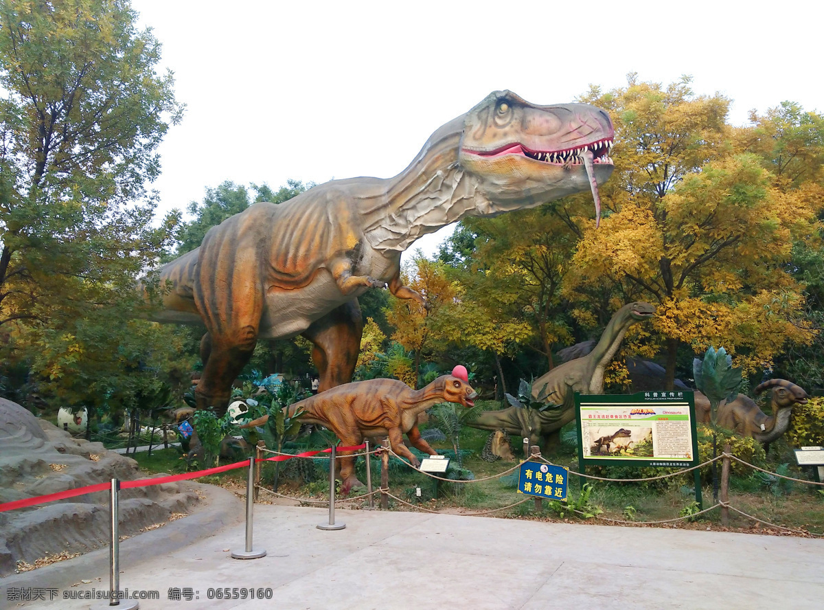 恐龙 动物园 霸王龙 草食龙 太原动物园 旅游摄影 国内旅游