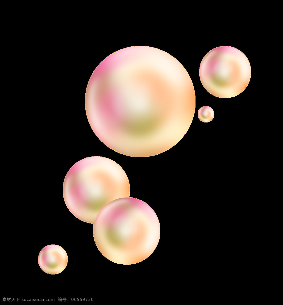 彩色 透明 肥皂泡 气泡 水泡 珍珠 泡泡 元素 特效效果 免扣 设计素材 分层