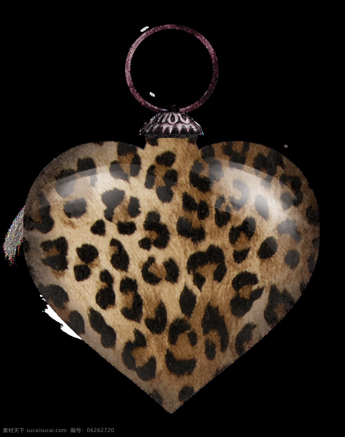 豹纹 心 型 气球 透明 纹路 透明素材 免扣素材 装饰图案