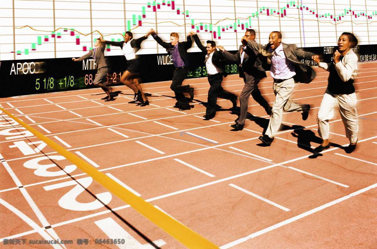 商务人员 职场 竞争 团体 比赛 赛跑 走势 财经 商业 商务金融 商务场景 摄影图库