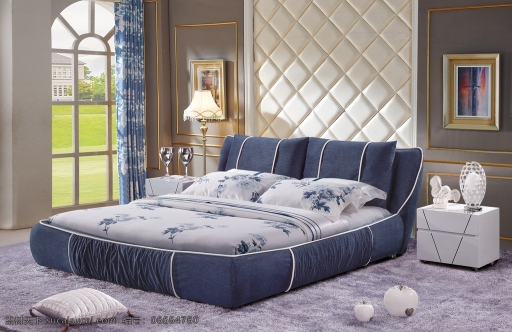 软床 软床背景 分层图 布床 家具 家具背景 时尚 休闲 布艺 环境设计 家居设计