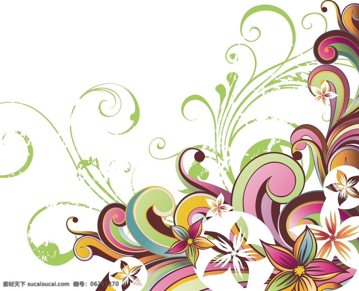 可爱 粉红 绿色植物 背景 web 插画 创意 粉红色的 花 绿 免费 病 媒 生物 时尚 独特的 原始的 高质量 图形 质量 新鲜的 设计背景 摘要 漩涡 psd源文件