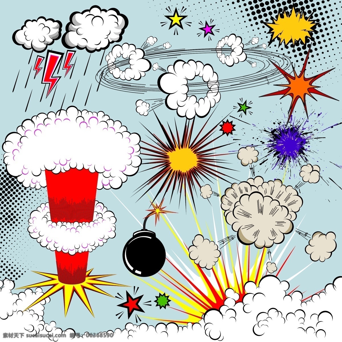 卡通 爆炸 模式 矢量 e 矢量图 其他矢量图