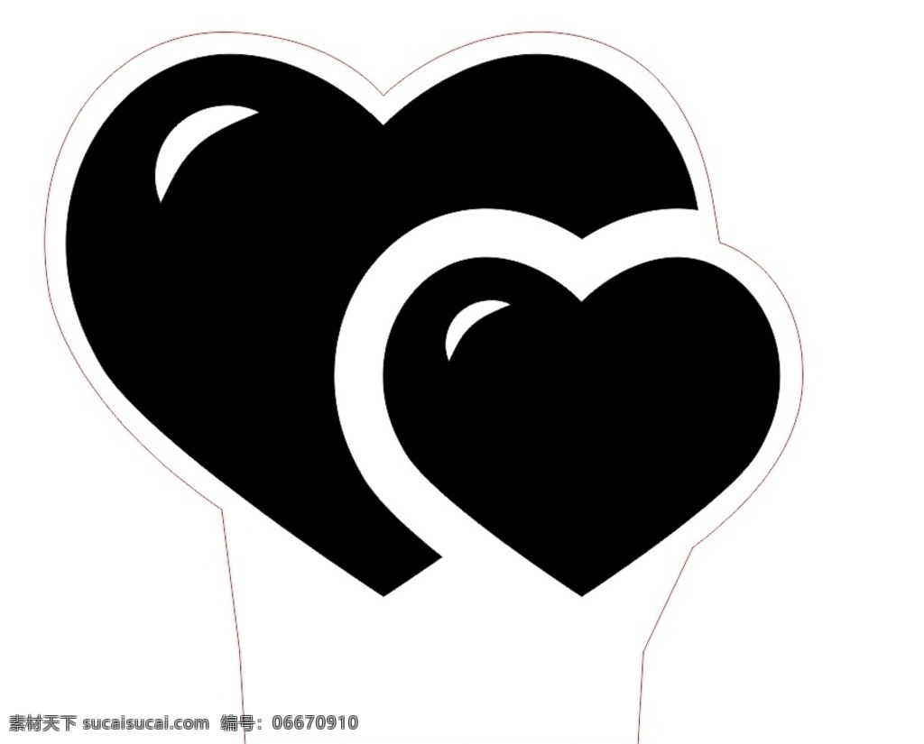 爱心心形 矢量图 单线雕刻 线条 爱心 心形 包装烫金 印刷 刺绣 装饰画 布匹印花 地毯图案 动漫动画 动漫人物