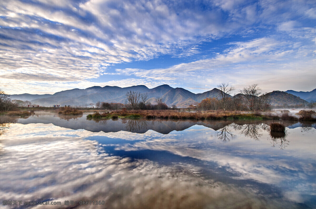 神农架风景 神农架 大九湖 风景 湿地 水 植物 天空 自然景观 自然风景